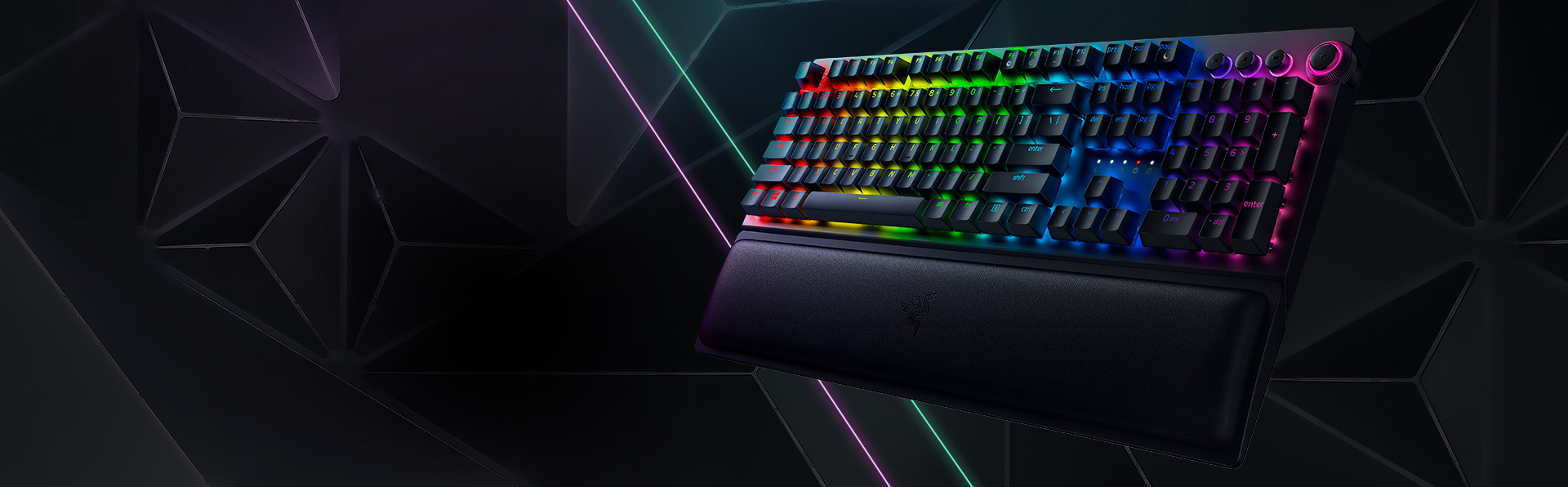 Bàn phím Không dây Razer BlackWidow V3 Pro (USB Wireless/Green switch/Bluetooth) (RZ03-03530100-R3M1) trang bị led Chroma RGB 16.8 triệu màu